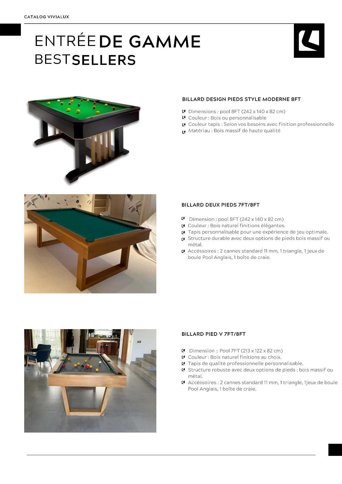 Table Billard Maroc Vivialux