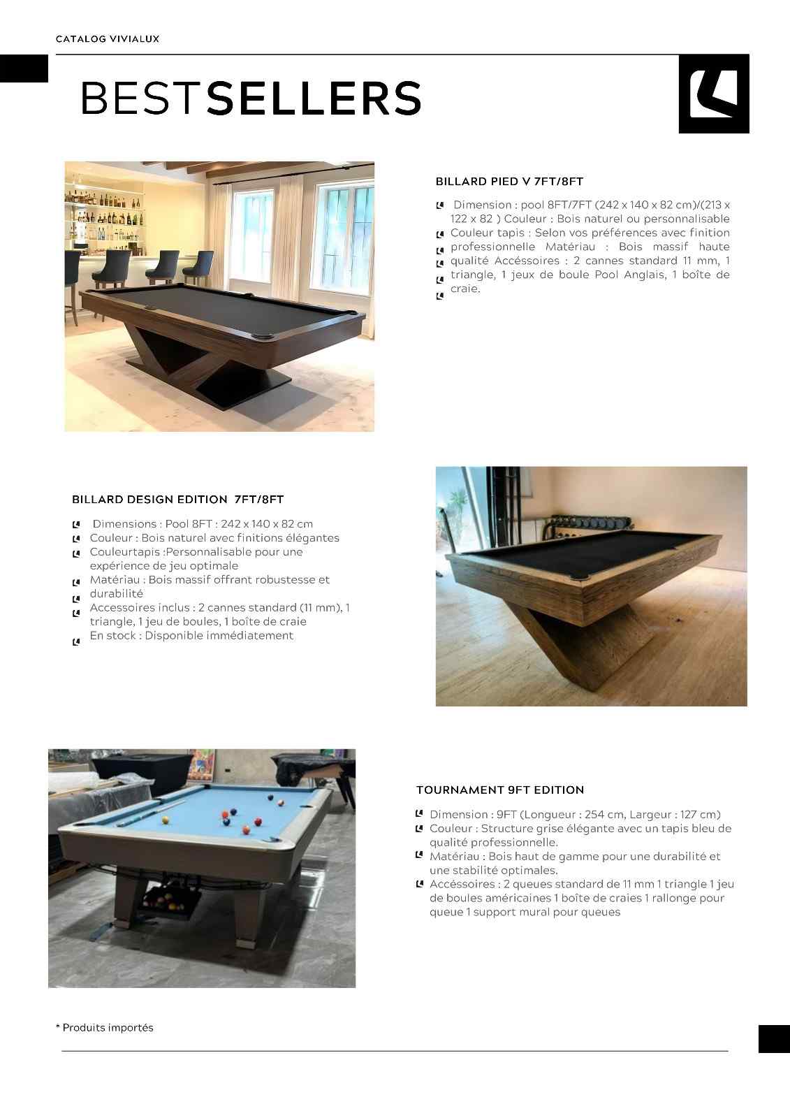Table Billard Maroc Vivialux