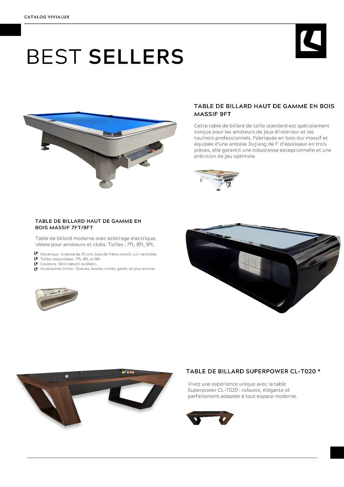 Table Billard Maroc Vivialux